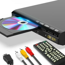 HD DVD Player, CD Players for Home, WONNIE DVD Players for TV with HD/AV/Coaxial Output &USB Input, Built in PAL/NTSC System,Breakpoint Memory, HDMI and RCA Output Cable Included