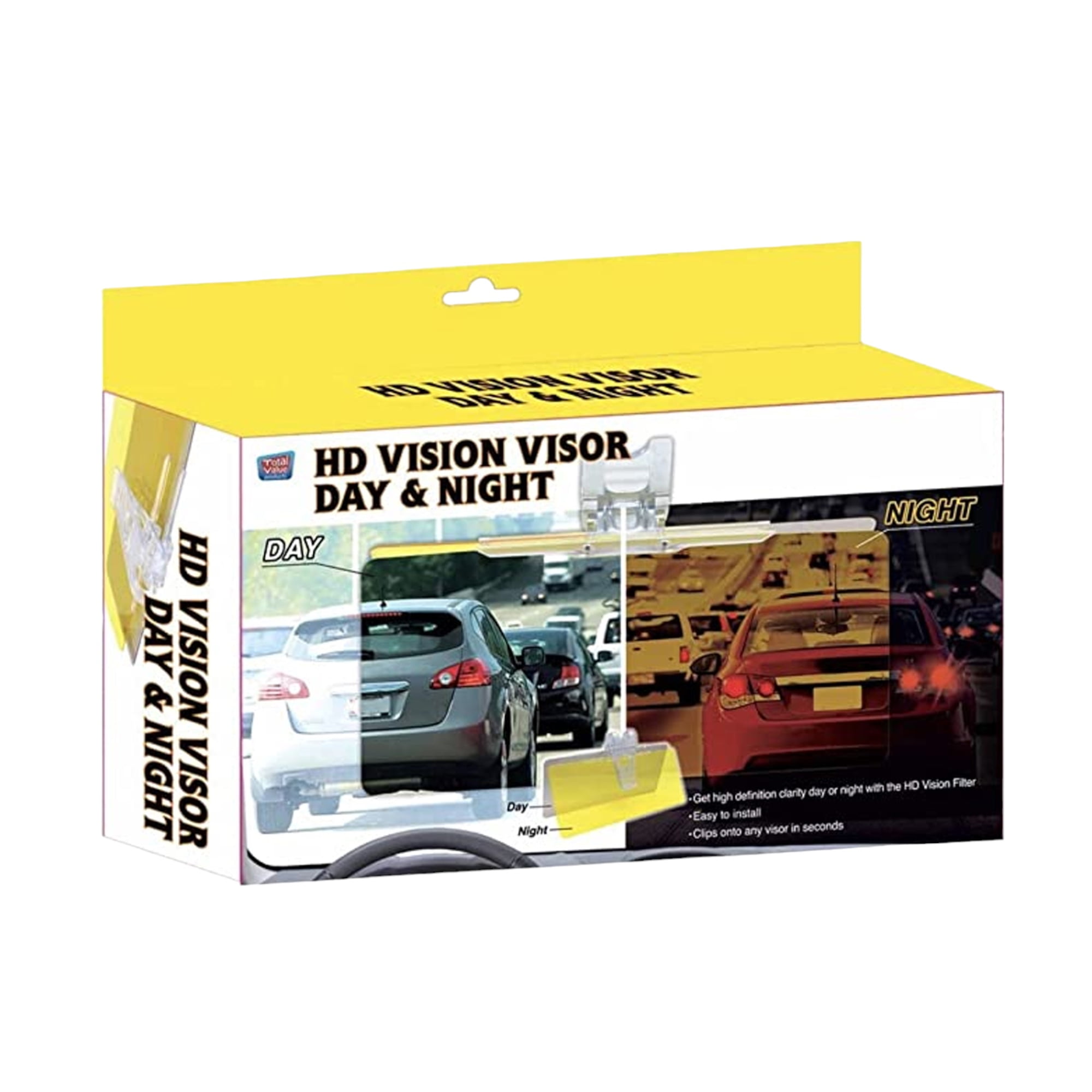 Grand Innovations HD Day Night Vision Visor Reduces Blinding Sun Protection Safe Driving Tinted