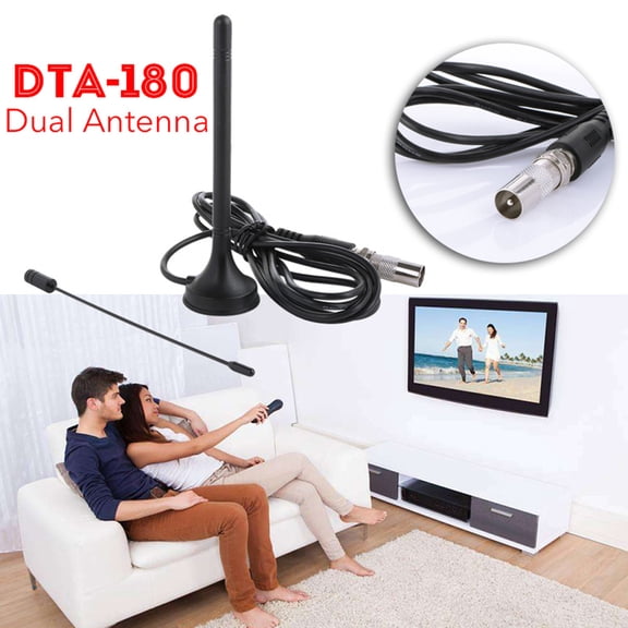 HD Digital Antenna Indoor -180 HD Digital Indoor TV Dual Antenna -T/T2Antena HDTV Aerial Antenna TV Stick Receiver DVBT Surf Antennas