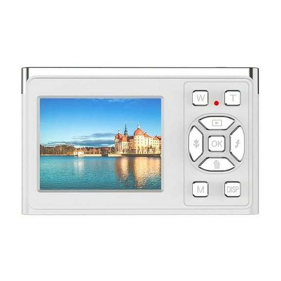 HD Digital Camera Mini Student Activity CCD Selfie Card Camera 50 Million Pixels 2.2 Inch Display for Travel White