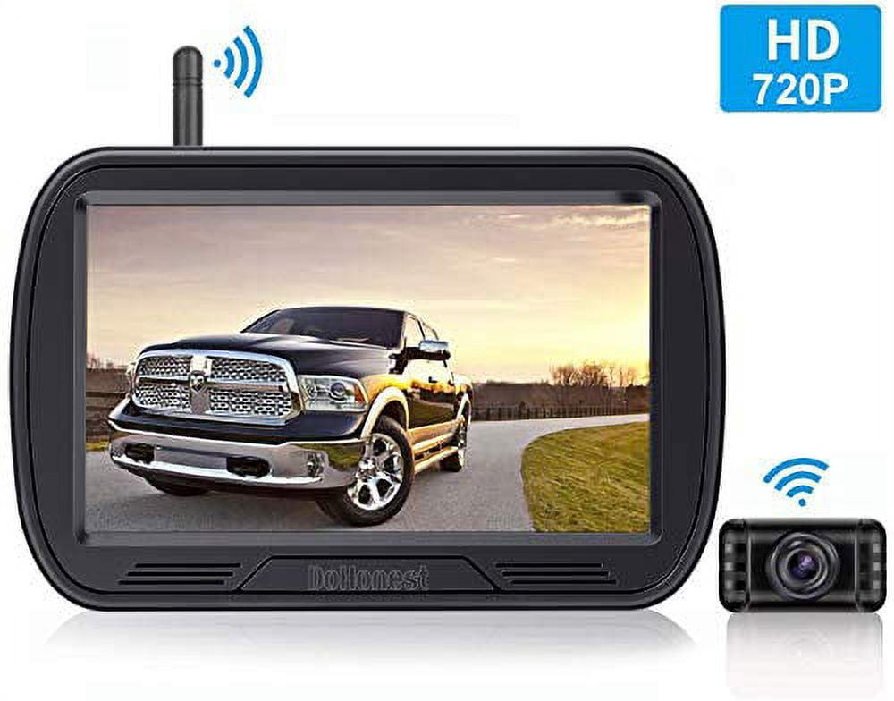 DoHonest Wireless Backup Camera Trucks: Easy Setup Stable Signal HD 1080P  Car RV Bluetooth Rear View Camera 5 Inch Split Screen Monitor for Pickup