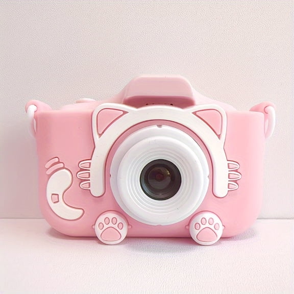 HD Dual-Camera Kids Camera, Front and Back HD Photography, Fun Filters and Relaxation Games, Save Valuable Works and Beautiful Memories, Anti-Drop, Cute and Durable, Birthday Gift for Boys and Girls