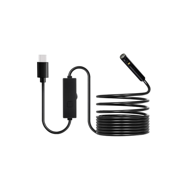 HD Dual Lens Endoscope Camera with 8 LED Lights,16.4FT Waterproof Snake Cable,2X Zoom for Automotive and Plumbing Inspections
