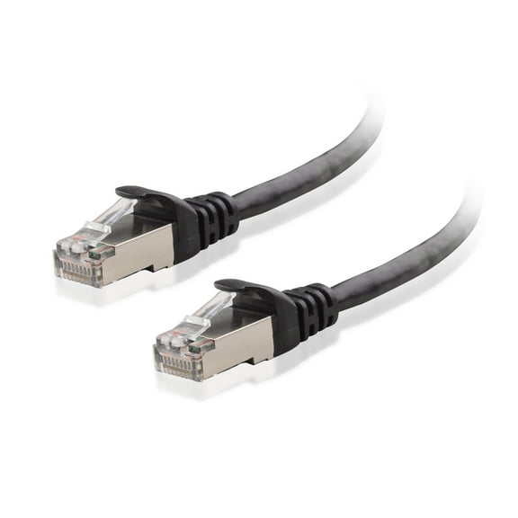 HD Enjoy Cat6a Snagless Shielded (SSTP/SFTP) Ethernet Patch Cable in Black 30 Feet