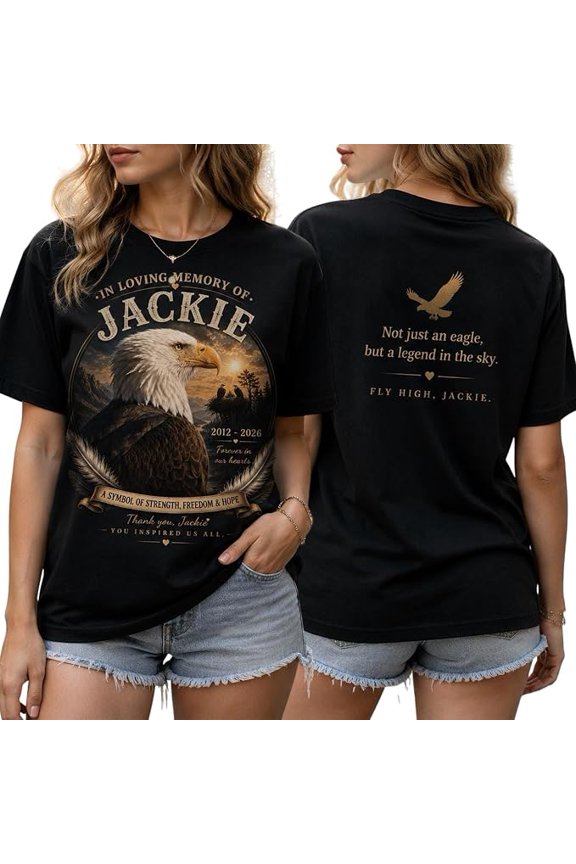 In Loving Memory Eagle Shirt, Jackie Tribute Sympathy Remembrance Tee
