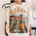 thumbnail image 1 of HD HANDICHI DESIGN Unisex Halloween Town University Cotton Crew Neck T-Shirt, 1 of 5