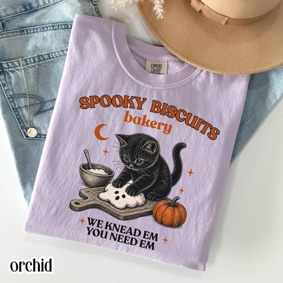 HD HANDICHI DESIGN Unisex Kitty Biscuits Bakery Cotton Crew Neck T-Shirt