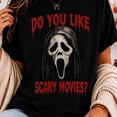 thumbnail image 1 of HD HANDICHI DESIGN Unisex Vintage Scary Movie Cotton Crew Neck T-Shirt, 1 of 5