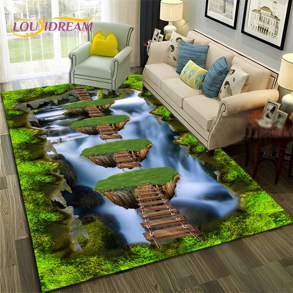 HD Hallucination Vision 3D n Carpet Rug for Home Living Room Bedroom Sofa Doormat r Child Area Rug Non-slip Floor Mat