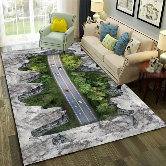 HD Hallucination Vision 3D n Carpet Rug for Home Living Room Bedroom Sofa Doormat r Child Area Rug Non-slip Floor Mat