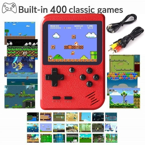 Healthy Diversions Handheld Play Machine Retro Player 400 Classical FC Games, 2.8-Inch Color Screen, 1-Count