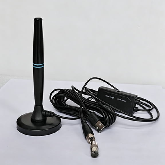 HD Indoor Outdoor TV Antenna, Omnidirectional Magnetic Base, Amplified Signal Booster, 360° Reception for Free Local Channels, 25 Mile Range, Easy Installation​