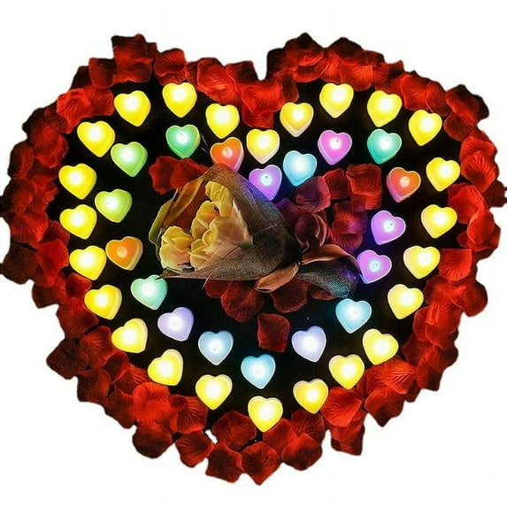 HD JUNTUNKOR Colorful Flameless Candles, Battery Operated LED Tea Lights, 24 Count