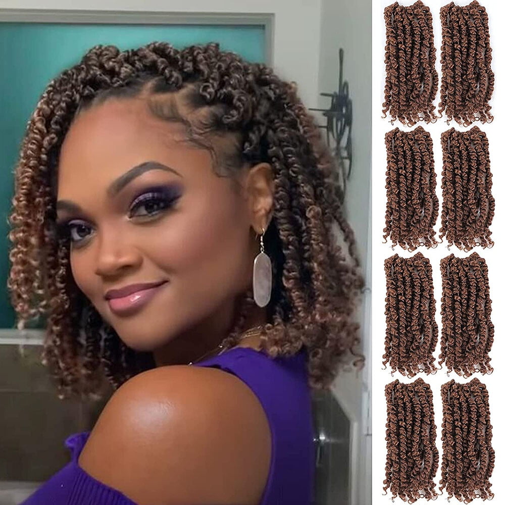 Spring twist human hair braiding top