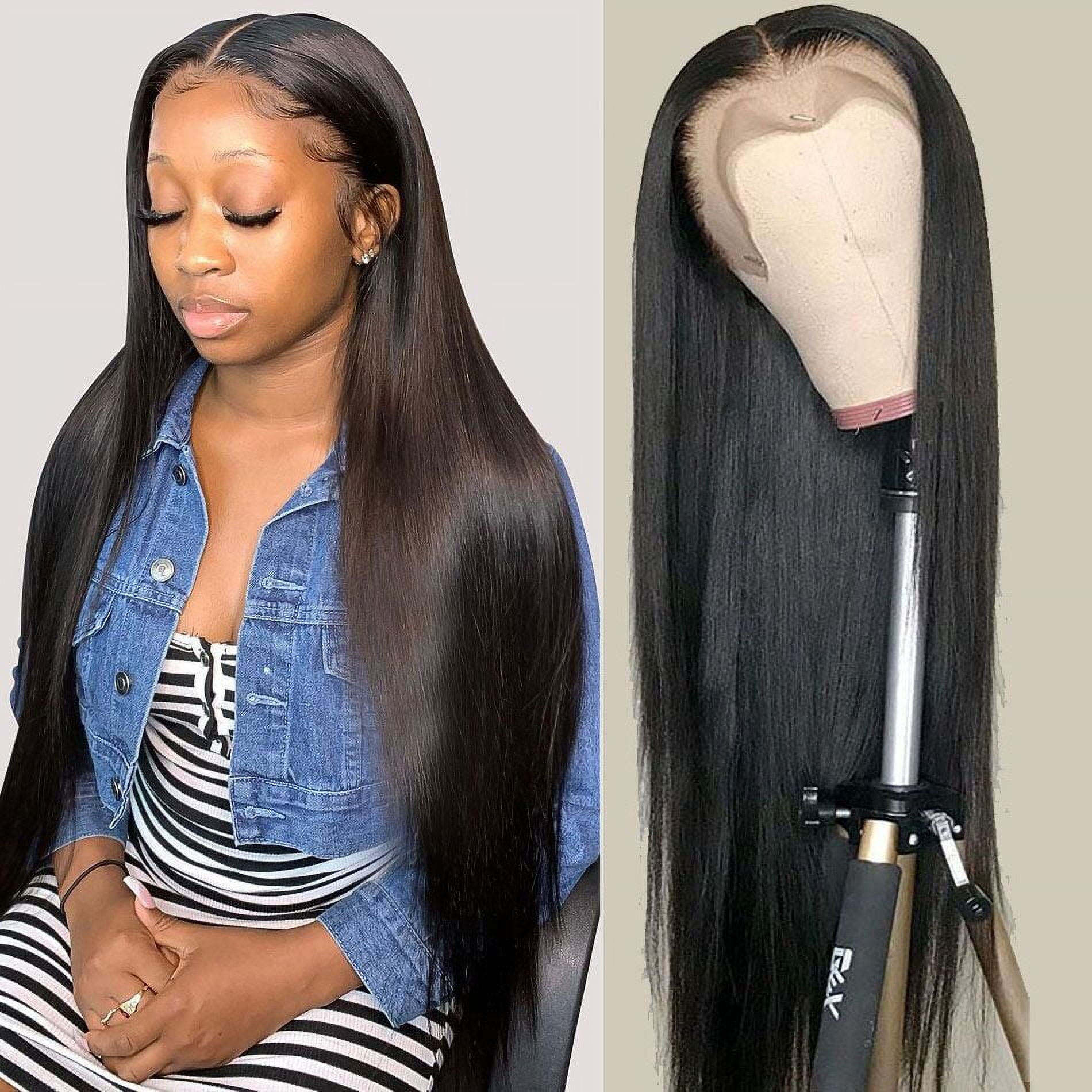 HD Lace Frontal Wig Straight Transparent 13x6 Lace Front Human Hair Wigs PrePlucked Straight Human Hair Wigs For Women 20 Inches