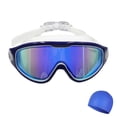 thumbnail image 1 of HD Large Frame Waterproof Swimming Goggles - Anti-Fog UV Protection, Leak-Proof Silicone Frame, 180° Wide View, Adjustable Strap, Comfortable, 1 of 5