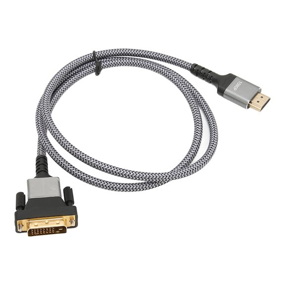 HD Multimedia Interface to DVI Cable 3 Feet 24 Pin High Speed Bi Directional DVI to HD Multimedia Interface Cable Grey Grey 1m/3.3ft