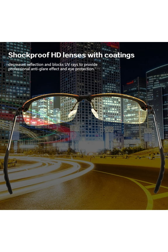 HD Night Vision GlassesPolarized Anti-Glare Goggles for Driving & Cycling - UV Protection & Shockproof