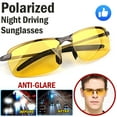 HD Polarized Sunglasses Night Vision Anti Glare Driving Fishing Glasses
