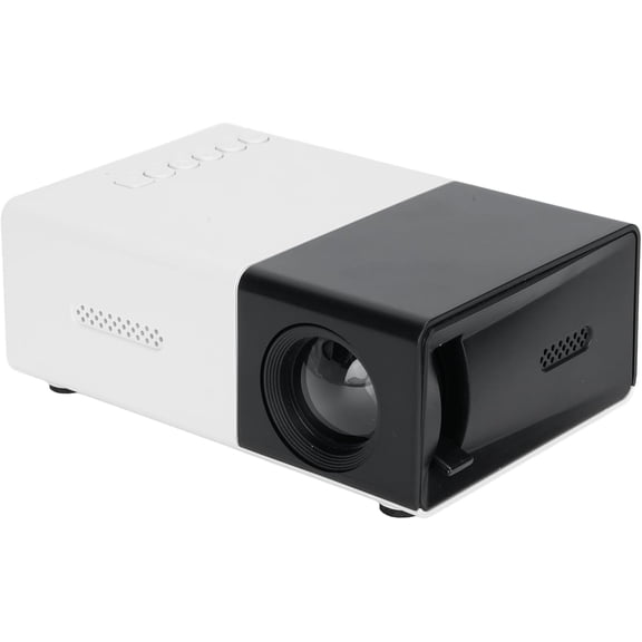 HD Projector, 1080P Resolution Mini Projector with 6000 lm Brightness, Automatic Correction & Cooling Fan, Built in Speakers, for Laptops Phones Game Consoles