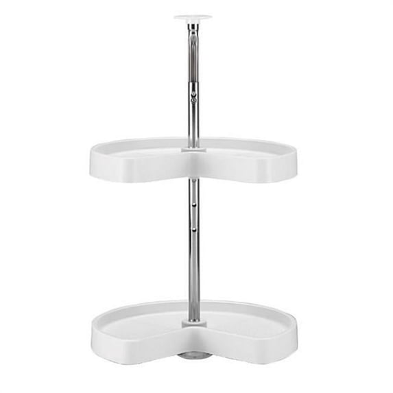 HD RSLD.2472.28.11.1 Kidney Polymer Lazy Susan Set, White - 28 in.
