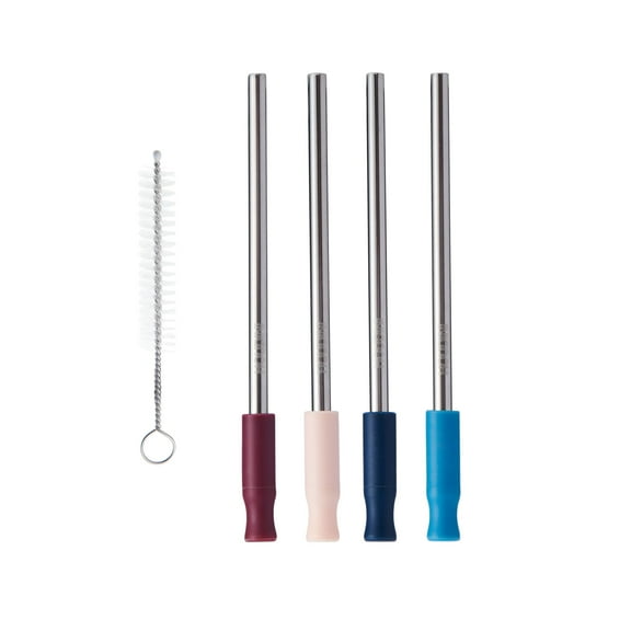 Houdini Stainless Steel Cocktail Straws Set of 4