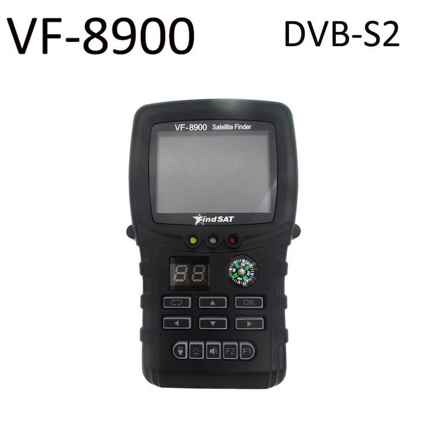 HD Satfinder Star Search VF-8900D DVB-S2 Satellite Meter Satellite Finder Built-in Flashlight Compass Signal Display Car Charger Specification:U.S. regulations - image 1 of 8