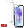 thumbnail image 1 of HD Screen Protector Compatible with Samsung Galaxy A55, 9H Anti-Scratch Tempered Glass Protective Film Case-Friendly, Bubble-Free, Easy Install, 3 Pack, 1 of 9