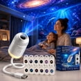 thumbnail image 1 of HD Smart Dynamic 5D Holographic Night Light Projector, 2-in-1 Galaxy Star and Ocean Projector, 360° Rotating USB Powered Ceiling Light for Bedroom Decor (3 films), 1 of 11