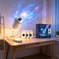 thumbnail image 1 of HD Smart Dynamic 5D Holographic Night Light Projector, 360° Rotatable HD Star Projector Plug and Play, USB Galaxy Night Light for Bedroom Ceiling Decoration (3 Films), 1 of 6