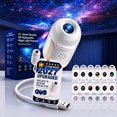 thumbnail image 1 of HD Smart Dynamic 5D Holographic Night Light Projector, 360° USB Powered Galaxy Ocean Projector with 12 Films, 1 of 7