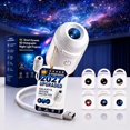 thumbnail image 1 of HD Smart Dynamic 5D Holographic Night Light Projector, 360° USB Powered Galaxy Ocean Projector with 6 Films, 1 of 7