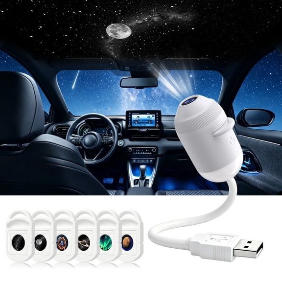 HD Smart Dynamic 5D Topacme Holographic Night Light Projector,Plug and Play HD 2-in-1 Galaxy Star Projector,360 Rotating, USB Powered