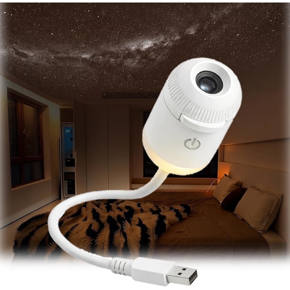 HD Smart Dynamic 5d Holographic Night Light Projector, Galaxy Projector for Bedroom with 360° Rotate