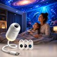 thumbnail image 1 of HD Smart Dynamic Holographic Night Light Projector, 2-in-1 Galaxy Star and Ocean Projector with 3 Films, 360° Rotating USB Powered Ceiling Light for Bedroom Decor (D-3pc), 1 of 6