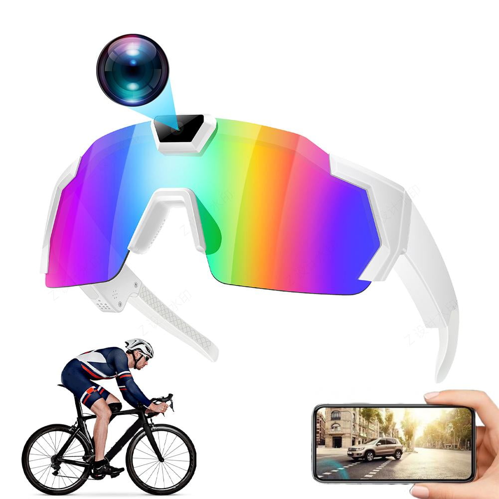 HD Sports Glasses with Camera, Smart Video Recording Glasses with 32GB Memory Card for Cycling Hiking Outdoor Activity