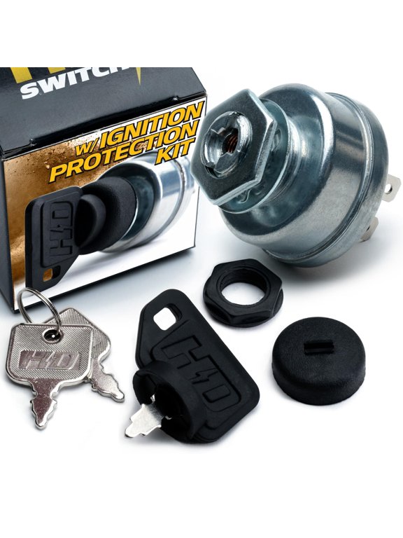 421064MA Ultimate Dual Protection Upgrade Starter Ignition Key Switch for Simplicity Ferris Snapper PRO 2178280SM, 2178280, 178280SM, 178280 - w/ 2 Keys & Free Carabiner