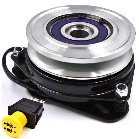 HD Switch 462715 GT1 High Torque 120ftlb (OEM 95) BigBearing Billet Pulley Blade PTO Clutch & 20A 483957 PTO Switch for Scag 462715 Liberty Z & Scag Freedom Z GT1-CH03L, GT1CH03L Zero Turn Lawn Mower