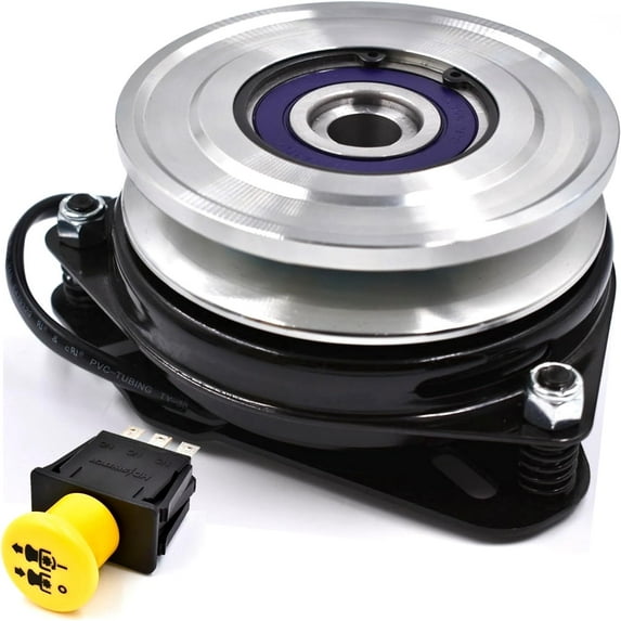 HD Switch 759-05064 925-1716A HiTorque 110ftlbs (OEM 95) BigBearing Billet Pulley Blade PTO Clutch & 10A PTO Switch, fits some Cub Cadet Z-Force & Enforcer mower check model # in this listing