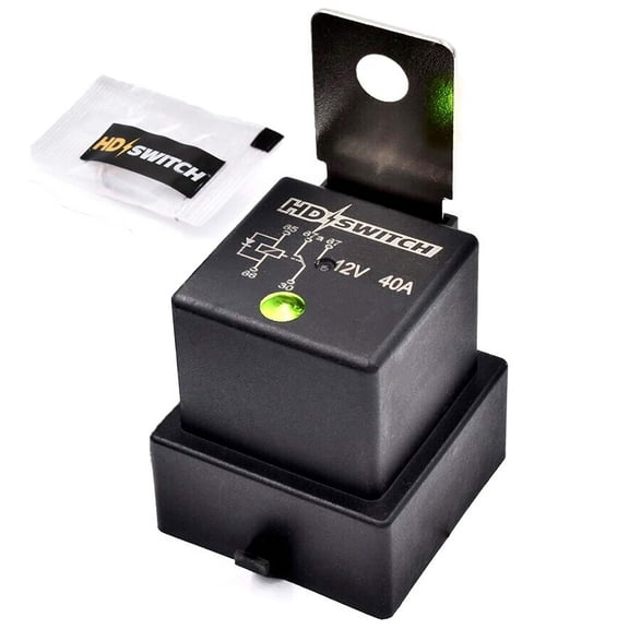 HD Switch 896H-1CH-D1SF - 12V 12VDC 50A/40A Relay for Song Chuan 896H-1CH-D1SF-T with LED Indicator Upgrade - Weatherproof - Integrated Diode - 1 Form C SPDT - 896H1CHD1SFT - w/Dielectric Grease