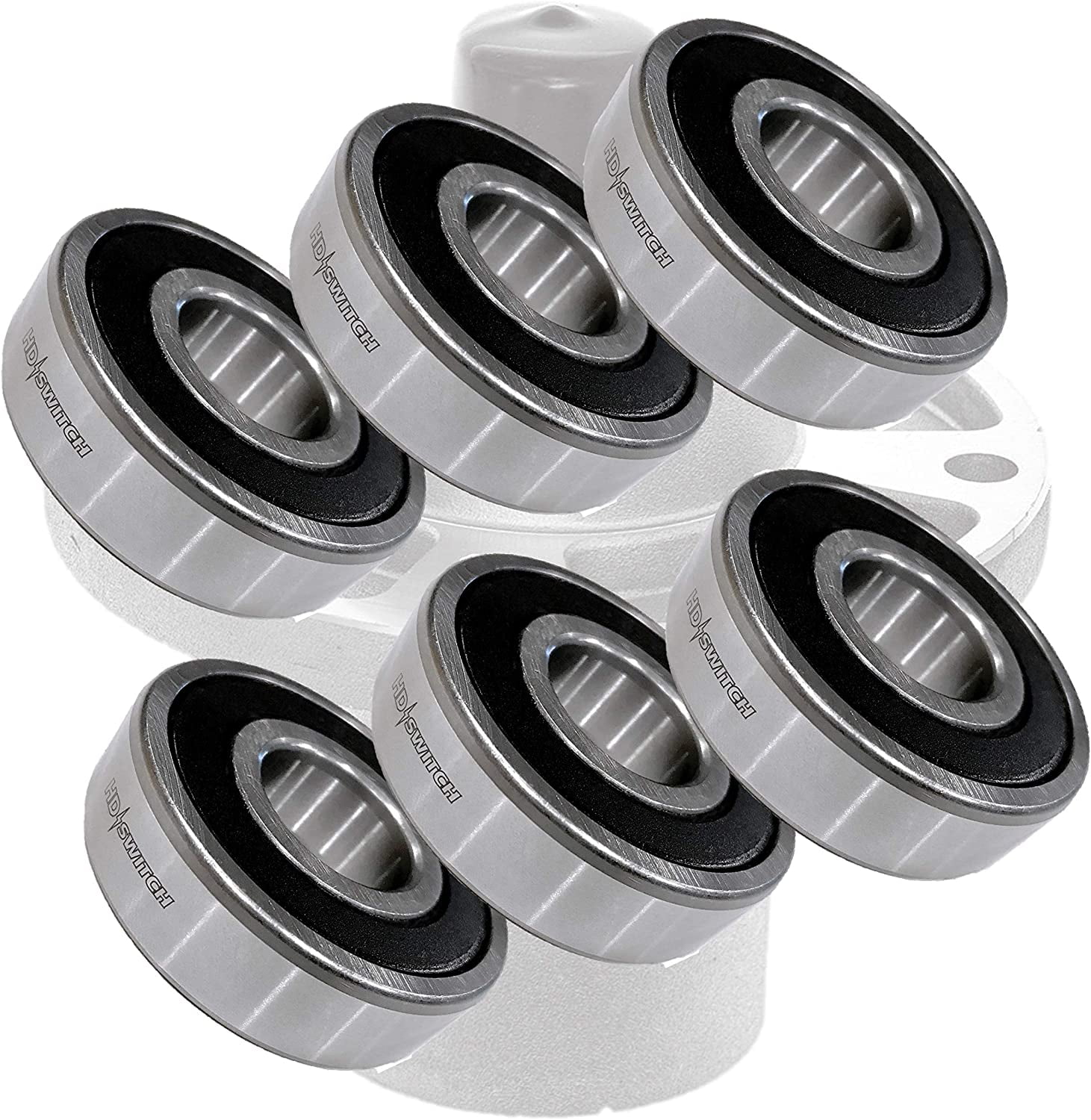 HD Switch Deck Spindle Bearing Rebuild Kit Fits Hustler 601804 607418 Sport Raptor SD SDX Big Dog R C Series Flip Up Lawn Mower Zero Turn w High Temperature Grease C3 Upgrade