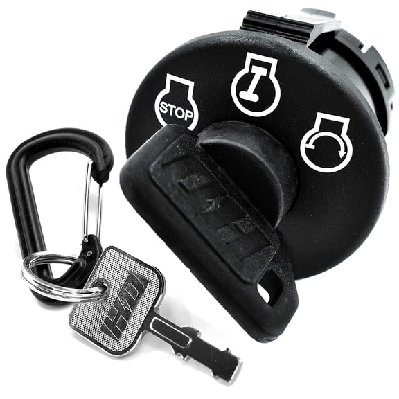 HD Switch Ignition Switch for Cub Cadet Tank Z-Force Columbia MTD White Troy-Bilt RZT17 RZT22 RZT42 RZT50 RZT54 RZT-S42 RZT RZT-S RZT-L, ZT1 & ZT2 Series - 1 New Umbrella Key & 1 Spare Key