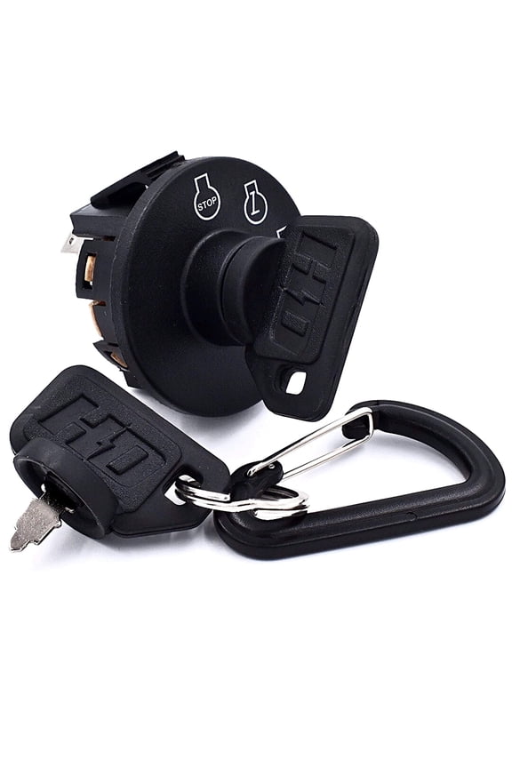 Ignition Switch Kit For ExMark Toro 117-2221 137-4100 Fits Z Master, Time Cutter SS & ZS Series, Titan, Lazer Z, Quest & Next Mowers (2 Premium Umbrella Keys & Carabiner Keychain)