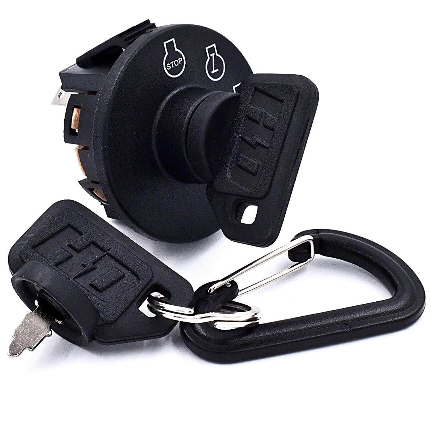 HD Switch Starter Ignition Switch Fits Toro Time Cutter (NOT FOR ZZ MODELS) SS3200 SS3216 SS3225 SS4200 SS4216 SS4225 SS4235 SS4250 SS4260 SS5000 (2 Protective Umbrella Keys & Carabiner Included)
