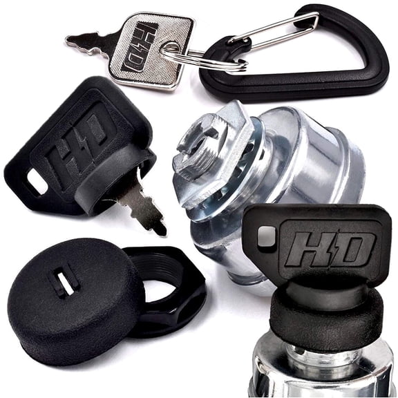 HD Switch Starter Ignition Switch for Wheel Horse Toro 103990 Toro 111216 Wheelhorse Series -Dual Protection Soft-Grip Umbrella Key & Protective Grommet System - w/2 Keys & Carabiner Lawnmower