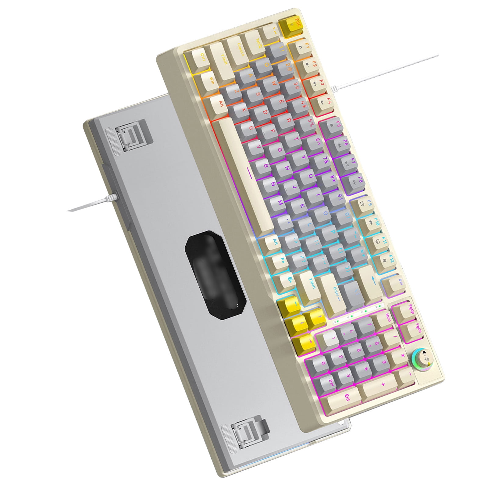 HD T50 RGB Mechanical Keyboard Customizable Blue Switch Dynamic Lighting Ergonomic Design PC Gaming Typing Work