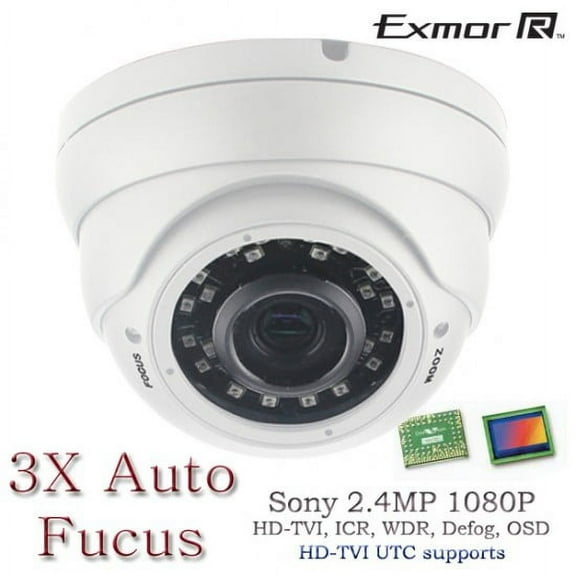 HD TVI In/Outdoor Eyeball Night Vision CCTV Security Camera 3x Auto Fucus Control by UTC 2.8-8mm