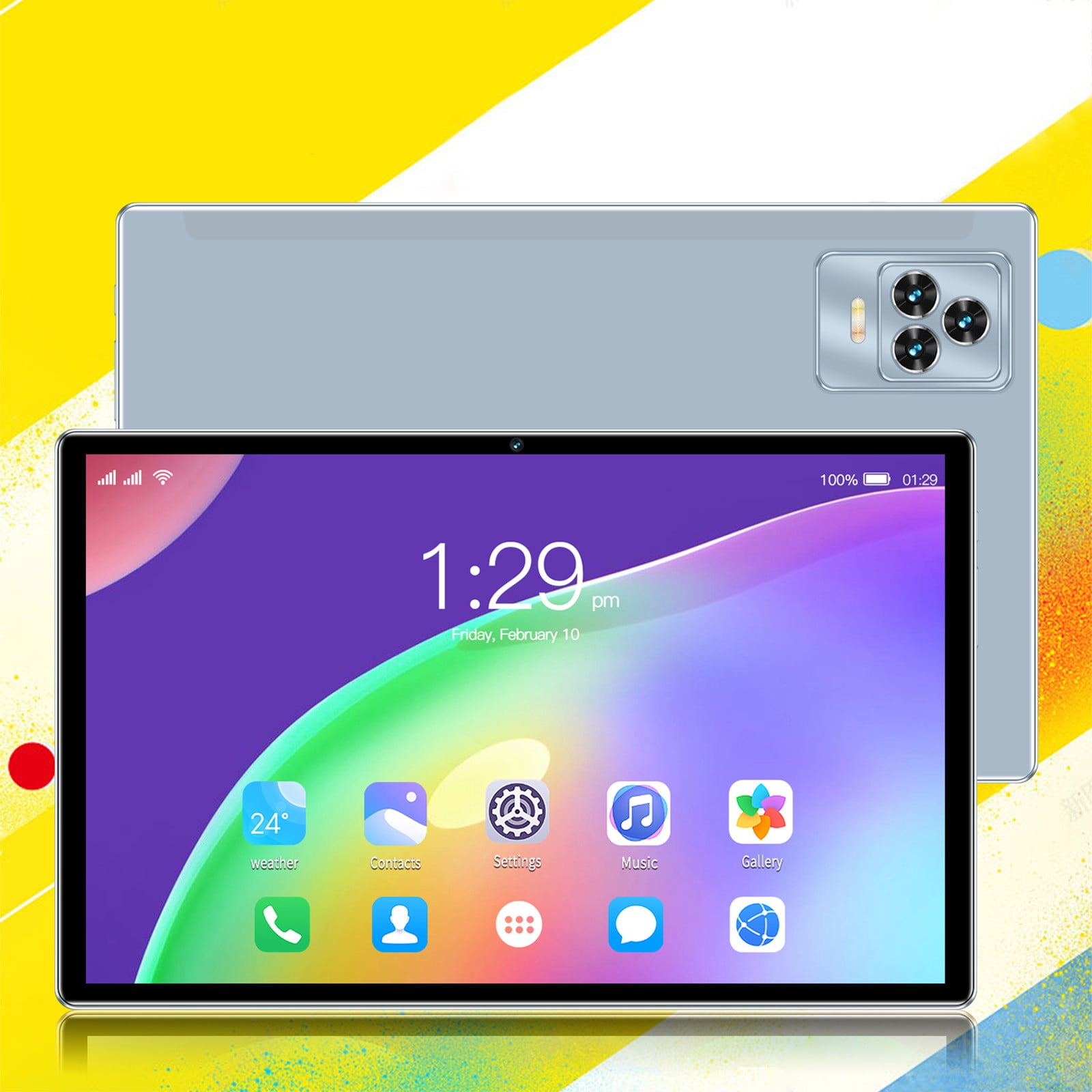 HD Tablet WiFi Bluetooth Android Voice Call Game Tablet,10.1 Inch IPS ...