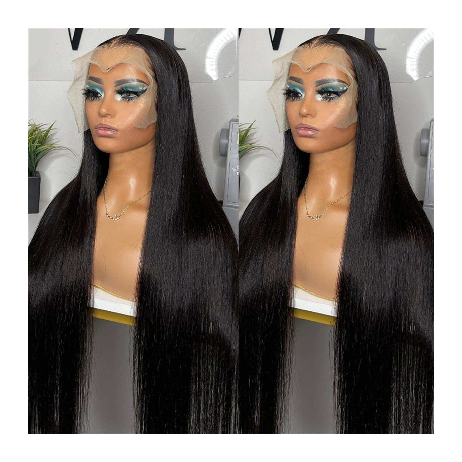 HD Transparent Lace Front Human Hair Wigs for Black Women Bone Straight Lace Frontal Closure Wigs Brazilian Remy Hair Pre Plucked with Baby Hair