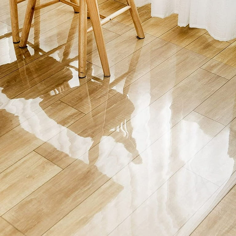 Plastic floor covering to protect carpet new arrivals